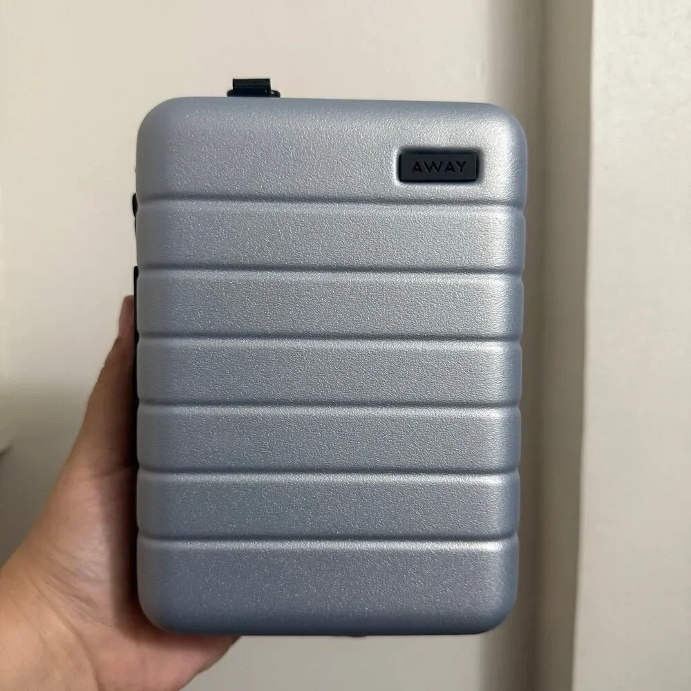 AWAY Gray Mini Suitcase for toiletries, electronics cables